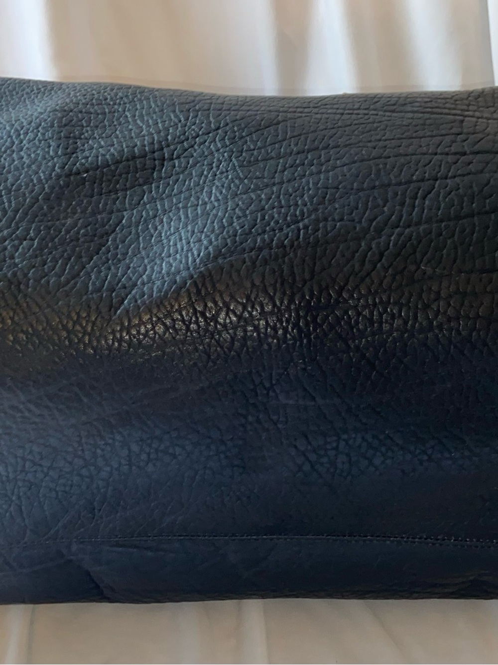 Dooney & Bourke Leather Travel Duffle Bag - Black with Tan Trim - Picture 5 of 8
